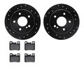 Dynamic Friction Co 8502-63029, Rotors-Drilled and Slotted-Black with 5000 Advanced Brake Pads, Zinc Coated 8502-63029